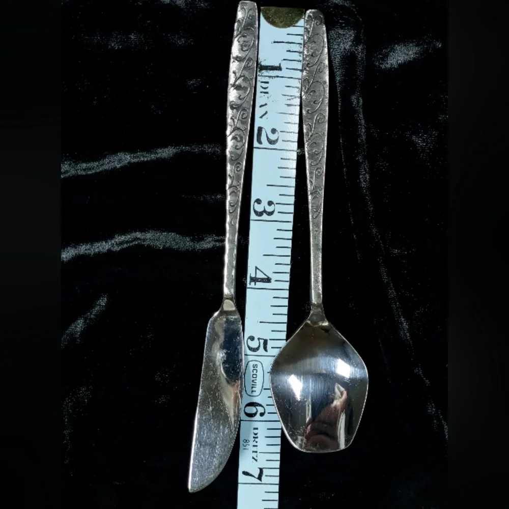 Vintage Epic Japan Stainless Steel Flatware Sugar Spoon & Flat Butter Knife